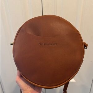 Portland Leather Brown Circle Bag